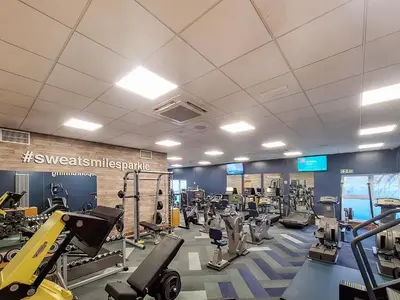 a gym with treadmills and machines in it at The Pepperpot - Uk49156 in Silverdale