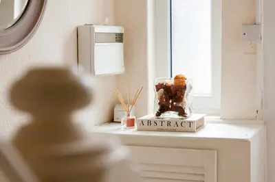 a window sill with a jar of ingredients on a table at CLOSe in Liverpool