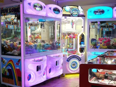 a hello kitty arcade game in a store at Duck Creek at Beacon Fell View in Longridge