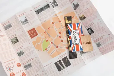a map of the british time with a bookmark at Tune Hotel Liverpool in Liverpool