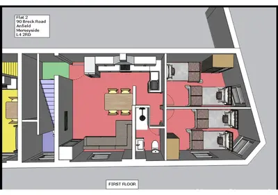 a floor plan of a building at The Anfield Nook in Liverpool