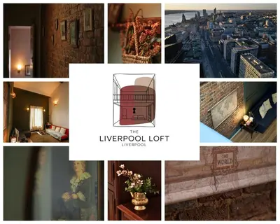 a collage of photos with a picture of the liverpool lot at The Liverpool Loft in city centre in Liverpool