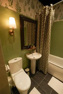 a bathroom with a toilet and a sink at The Liverpool Loft in city centre in Liverpool