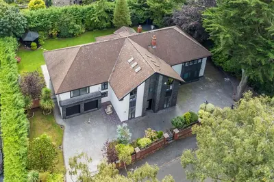 an overhead view of a house with a roof at The Luxury Country Home in Aughton