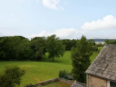 a view of a field from the roof of a house at 28 Rock Villas in Carnforth