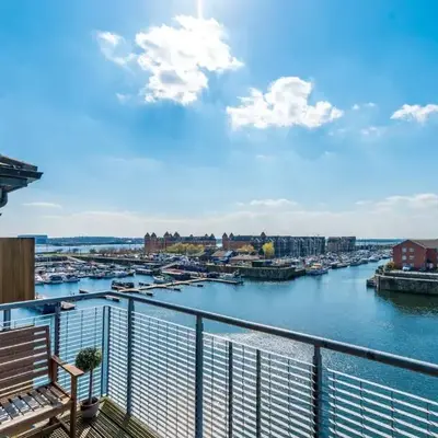 Waterfront Penthouse with Balcony & Parking