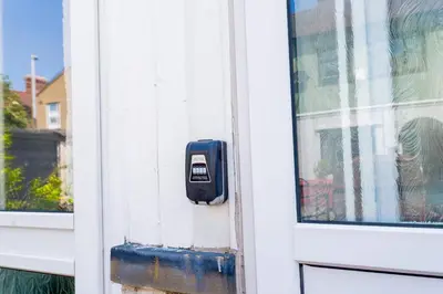 a soap dispenser on the side of a door at Contractor Stays, Newly Renovated, Free Parking, Sleep 7 in Wallasey