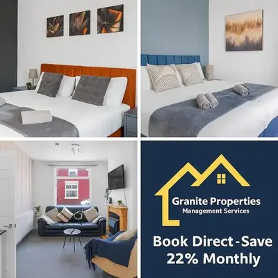 Modern 2-Bedroom Contractor House with 4 Beds