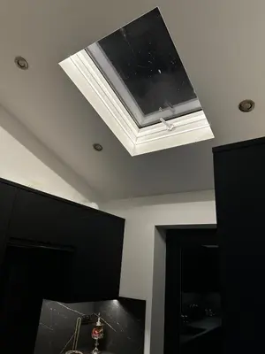 a skylight in the ceiling of a room at The Scouse Suite in Liverpool