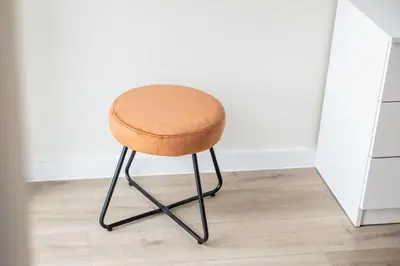 a brown stool sitting in a room at Contemporary 1BED Apartment in Central Liverpool in Liverpool