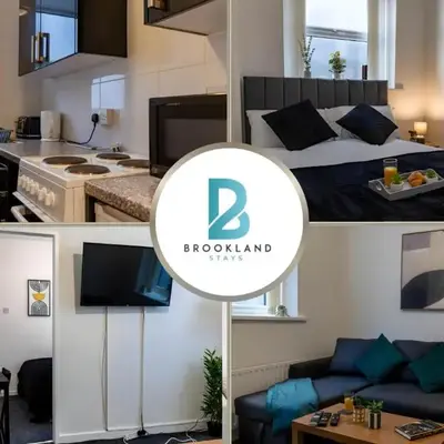 One Bedroom Flat by Brookland Stays Serviced Accommodation Short Lets Blackpool with Free WiFi