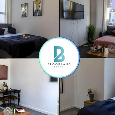 One Bedroom Flat by Brookland Stays Serviced Accommodation Short Lets Blackpool with Free WiFi