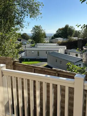 a view from a balcony of a house with a fence at 167 Ashburton in Longridge