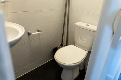 a bathroom with a white toilet and a sink at One Bedroom Apartment by Brookland Stays Serviced Accommodation Short Lets Blackpool with Free WiFi in Blackpool