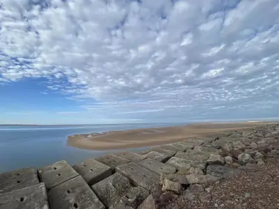 a view of the ocean from the shore at 2 Bed in Haverigg oc-s33747 in Haverigg