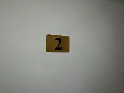 a sign with a number two on a wall at Waverley Beach Hotel in Blackpool