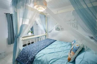 a bedroom with a canopy bed with a window at Host & Stay - The Cheeky Squirrel in New Brighton