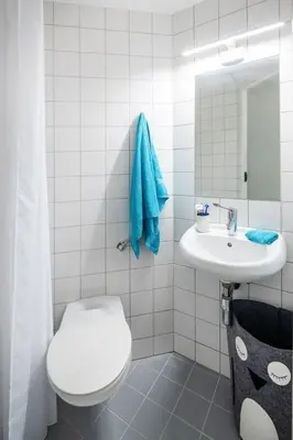 a bathroom with a toilet and a sink at For Students Only Myrtle Court in Liverpool in Liverpool