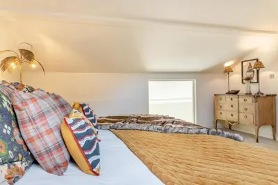 a bedroom with a bed with pillows and a dresser at 2 Bed in Dunsop Bridge oc-w33526 in Newton