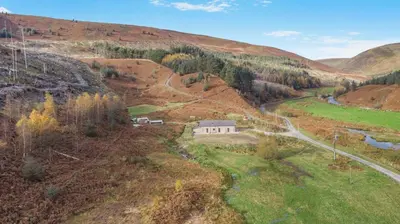 an aerial view of a house in the middle of a mountain at 2 Bed in Dunsop Bridge oc-w33526 in Newton