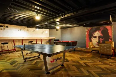 a ping pong room with a ping pong table in it at For Students Only Cozy Stays at Crosshall Street in Liverpool