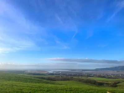 a view from the top of a green field at Hardknot - Uk48484 in Dalton in Furness