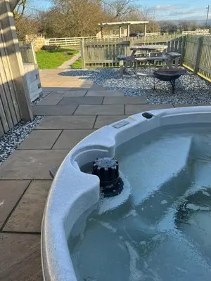 a jacuzziificialificialificialificialificialificialificialificialificialificialificial at Mill House Farm Pods- Jackdaws Den in Pilling