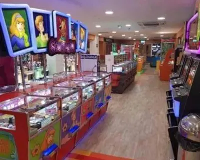 a store with a lot of games on display at S & S Retreat in Heysham