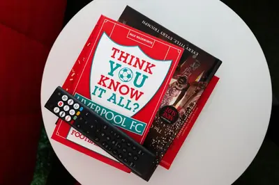 a book that says think you know it all at The Red One-Sleeps 16, near Anfield & City Centre in Liverpool