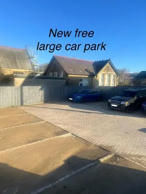 a new free large car park in a parking lot at The Morecambe Hotel in Morecambe