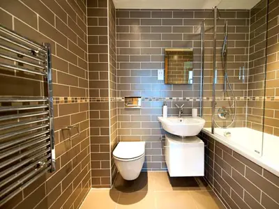 a bathroom with a toilet and a sink and a shower at Staycity Aparthotels Liverpool City Centre in Liverpool
