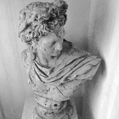 a statue of a bust of a woman at The Old Coach House in Blackpool