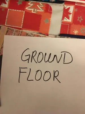 a sign with the word ground floor at Aparthotel Coniston in Blackpool