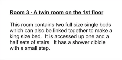 a text message about a room on the list floor at The Braemar Southport in Southport