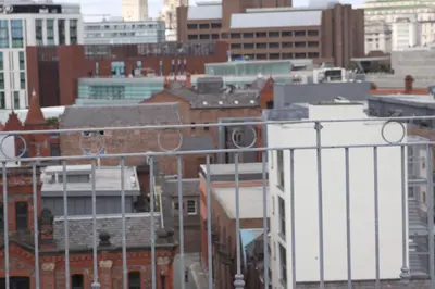a view of a city skyline with buildings at The Print Works Apartments in Liverpool