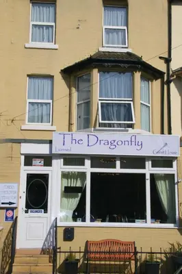a sign on the front of a building at The Dragonfly in Blackpool