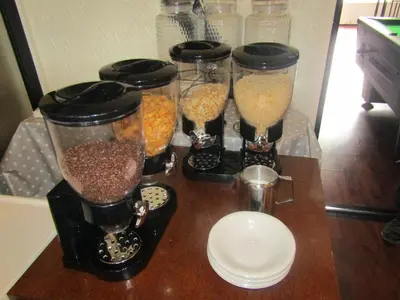 a group of four containers of food sitting on a table at Alderley Hotel Blackpool in Blackpool