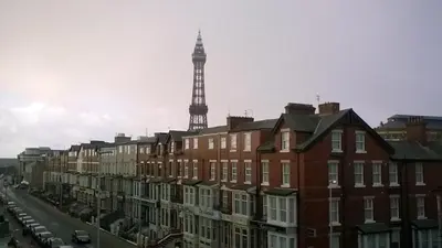 a view of the eiffel tower from the street at The Albert Hotel Near Winter Gardens in Blackpool