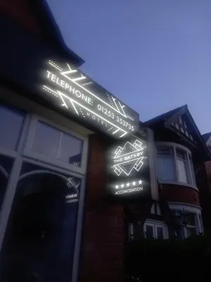 a sign on the side of a building at The Gatsby Blackpool - Formerly The Windsor in Blackpool