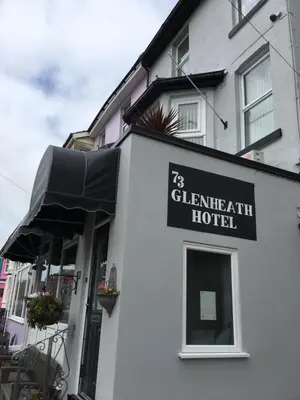 a sign on the side of a building at Glenheath Hotel in Blackpool