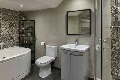 a bathroom with a toilet and a sink and a shower at Host & Stay - The Georgian Quarters at Falkner Street in Liverpool
