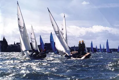 a group of small sailboats in the water at Edendale House in Southport