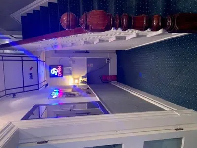 a view of a room with an empty room with at The Mornington Hotel in Blackpool