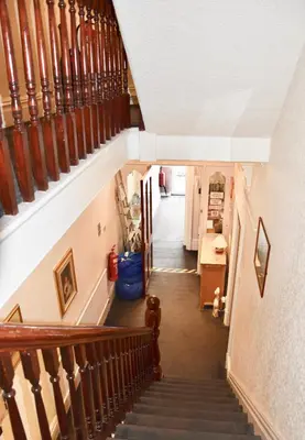 an overhead view of a staircase in a house at Empress Select Holiday Flats in Blackpool