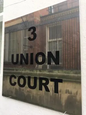 a sign that says union court in front of a building at The Castle Collection - 3 Union Court in Liverpool