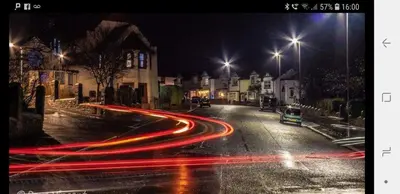 a city street at night with street lights at Victoria House in Barrow in Furness