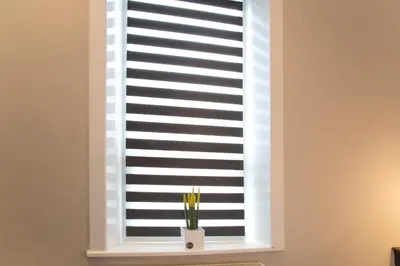 a window with a shutter in a room at Blackbird Luxury Apartments Room 3 in Blackpool
