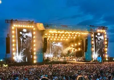 a crowd of people at a concert at night at The Place - Lytham in Lytham St Annes