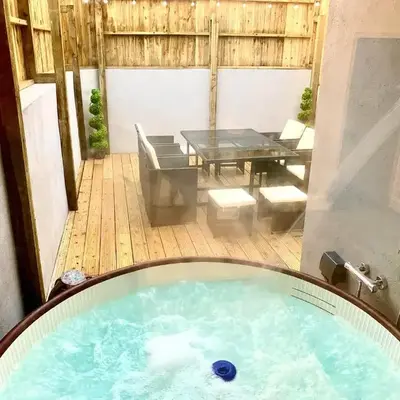 Victory hot tub house