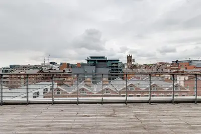 a view of a city from the roof of a building at Base Serviced Apartments - Duke Street in Liverpool